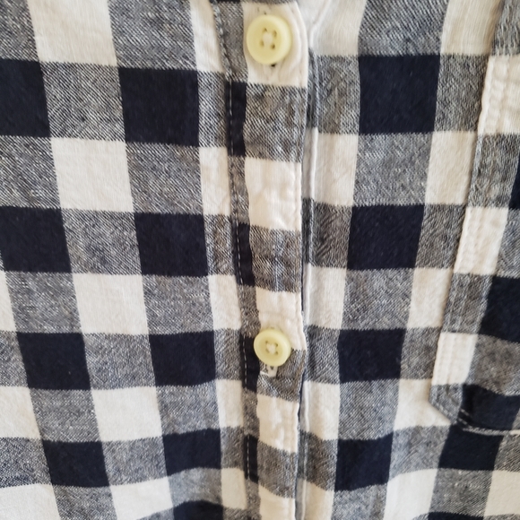 Old Navy blue/white plaid button down tunic - Picture 5 of 5